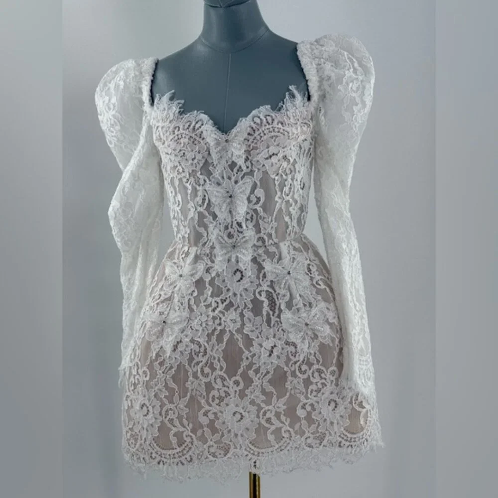 lace bridal mini dress ORLA Short Wedding – Lula Color:Camisole + Corset + Skirt Women's Maxi Hawaiian Dress Think of it not V neck floral print sleeve dress